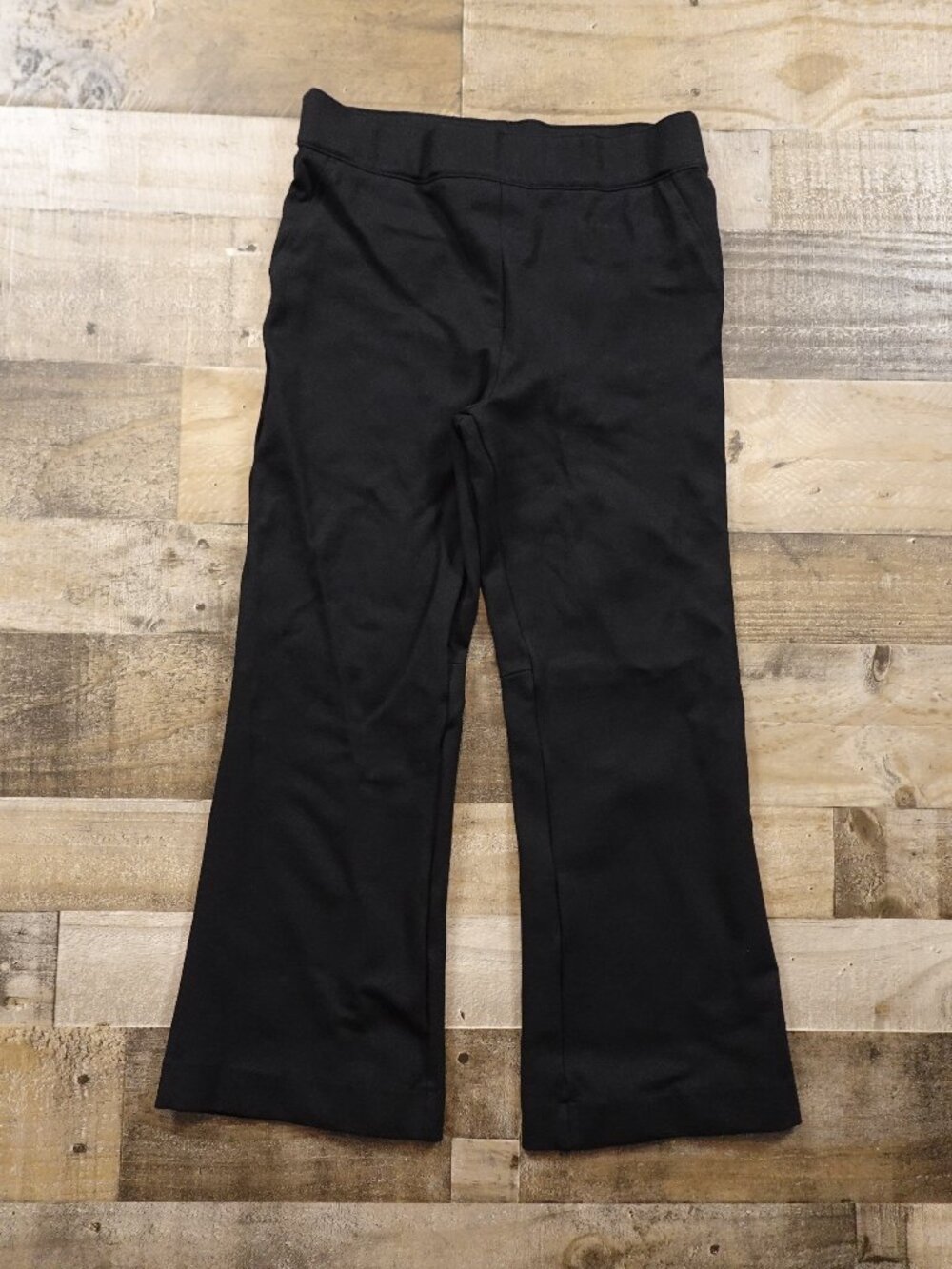 Spanx The Perfect Pant Kick Flare Women’s Large Black Cropped 25" Inseam